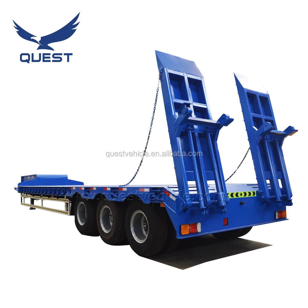 Utility Heavy Duty 3 Line 6 Axles  Low Bed Trailers Truck Gooseneck Extendable Lowboy  Semi Trailer