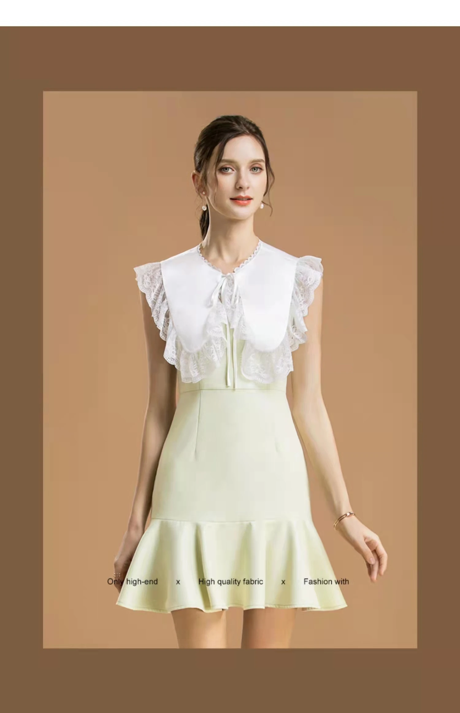 custom women girls scarf cotton shirt neck white embroidered flower designs elegant detachable lace fake collar shawl