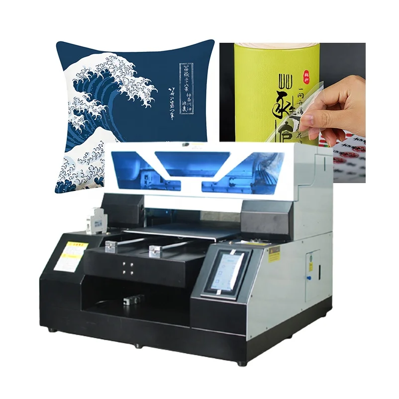 A3 A4 Dtg tshirt textile shirt bottle glass mobile cover cell phone case business uv id card printer photo printing machine