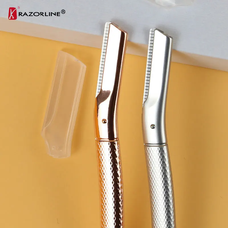 RBW5002 Luxury Eyebrow Trimmer Razor Dermaplane Razor Stainless Steel Blade Eyebrow Dermaplaning Tool For Women