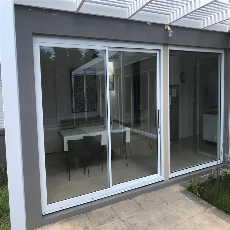 chinese exterior aluminium sliding patio French glass door price list pictures in ghana