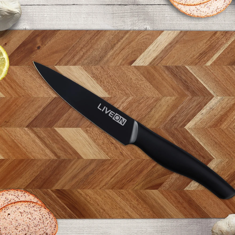 Wholesale Custom 5' Inch Black Oxide Blade Kitchen Mini Small Utility Knife with Hollow Handle