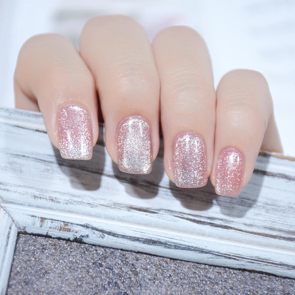 Factory Supplies Oem Uv Gel Nail Art Diamond Magnetic Crystal Reflective Cat Eye Nail Gel Polish