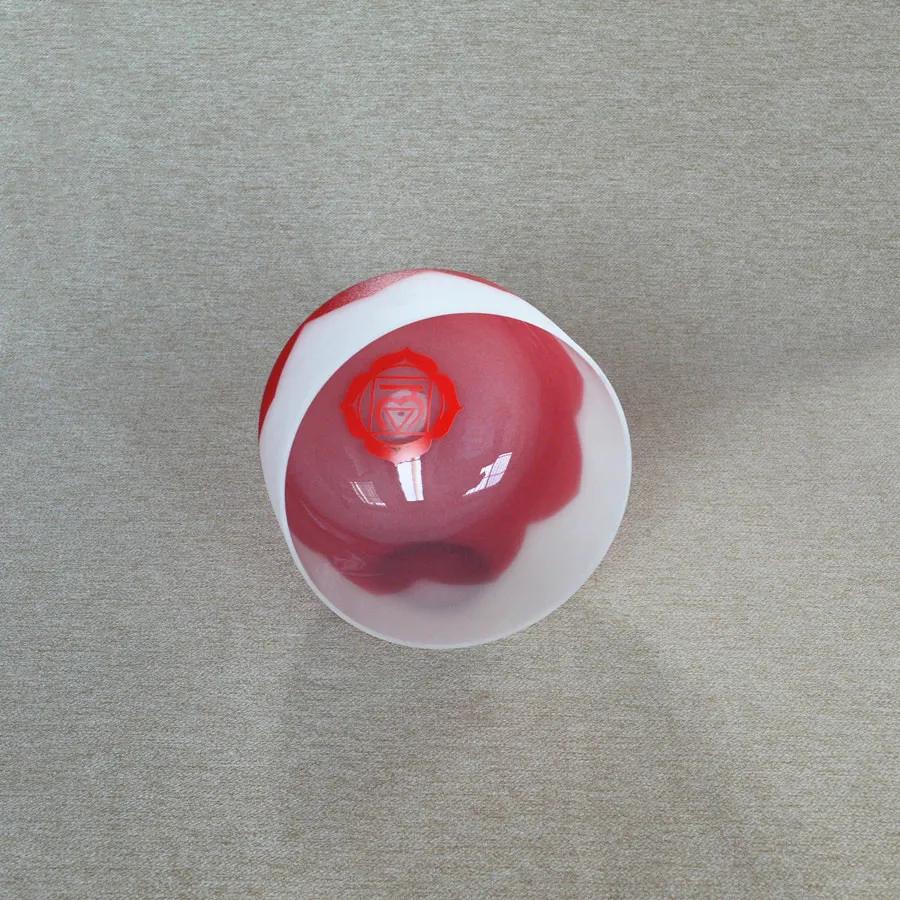 HF Chakra Tuned 432Hz 440Hz Chakra Lotus Design Quartz Crystal Singing Bowls Set with free mallet and o-ring