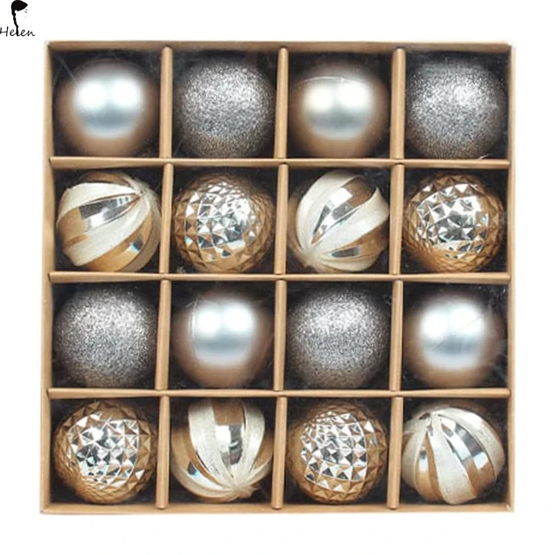 Factory New Christmas Ball Set Plastic Shatterproof Christmas Hanging Ball for Indoor Family Christmas Decoration