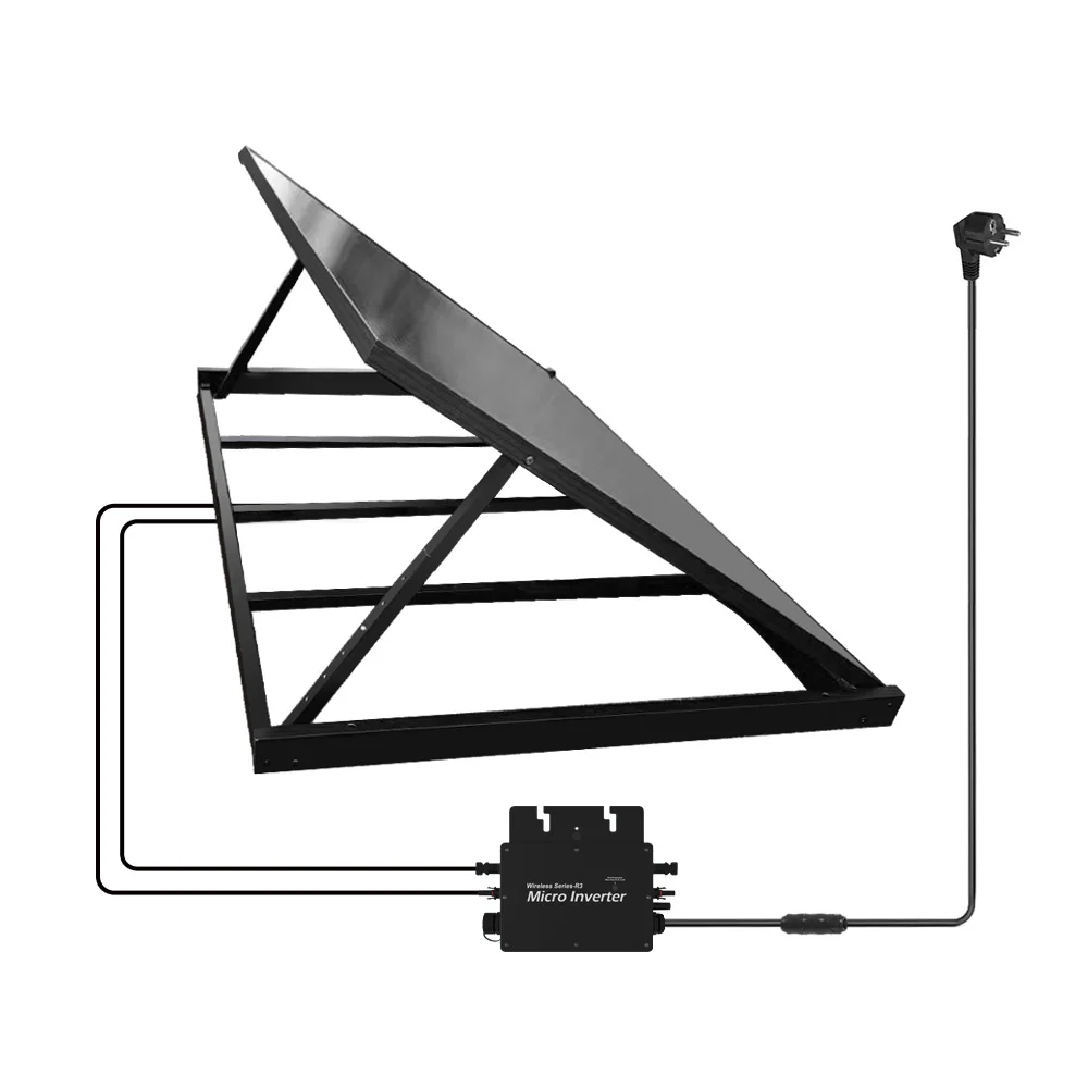 Plug-and-Play Balcony System 800W Solar Kit Microinverter Solar Balcony System All in One with Topcon Solar Panels Home Mounting