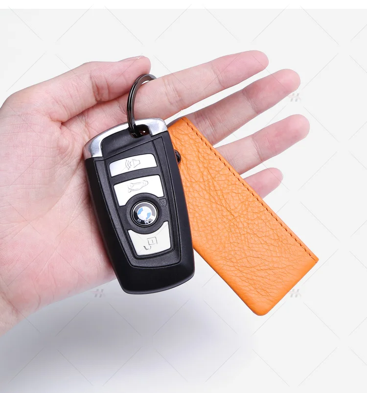 
2021 Key ring leather fashion gift promotion lady new design key holder keychain 