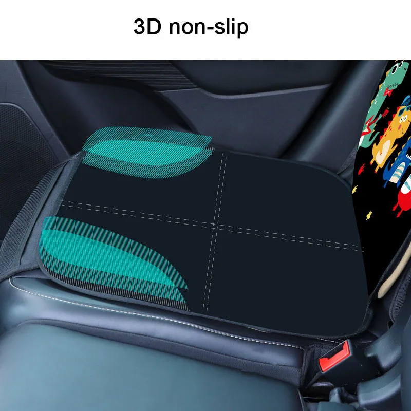 Car Leather Seats 3D Non-Slip Anti-wear Thick Padding With Mesh Pockets Child Baby Car Seat Cover Protector