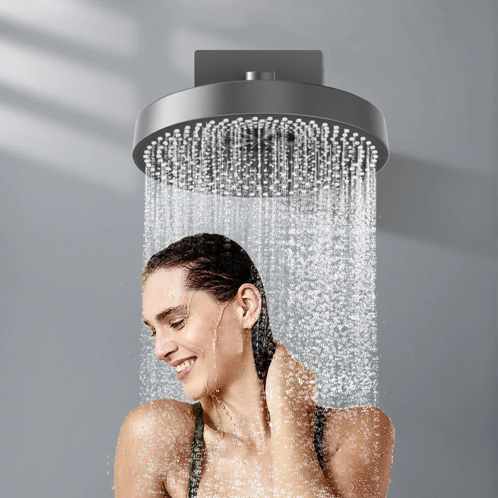 2024 Hot Black bathroom shower hot and cold shower mixer in wall mounted rain round shower set