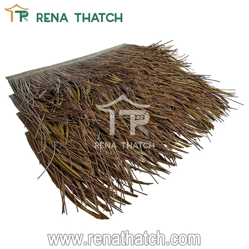 Synthetic palapa palm thatch roof artificial synthetic tiki thatch beach umbrella thatch techo de paja sintetica
