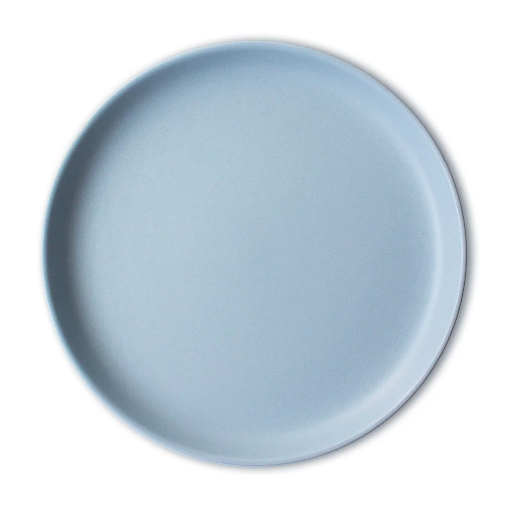 Unique design best quality round stoneware dinner plate matte color stone plates