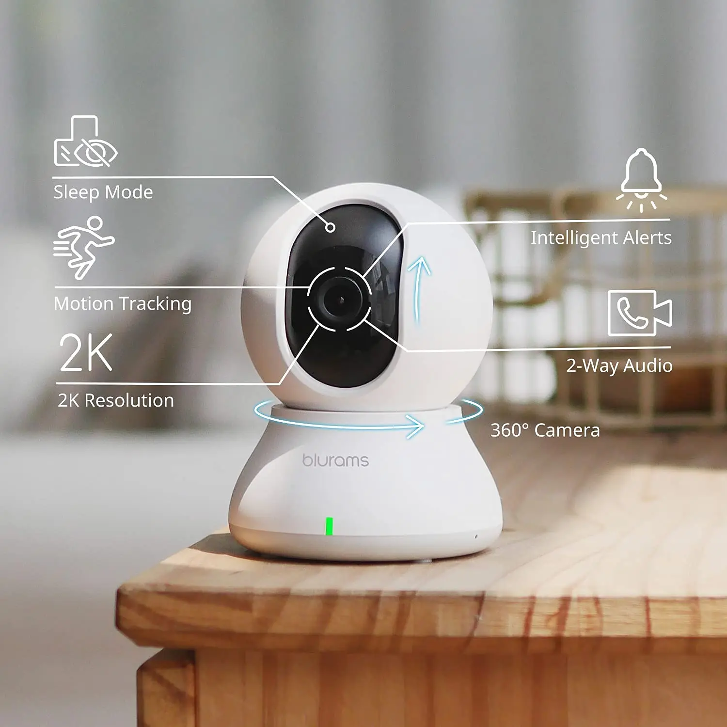 Hot Selling Home Security Baby Monitor 2K Indoor Smart Security Camera Camara De Seguridad Wifi