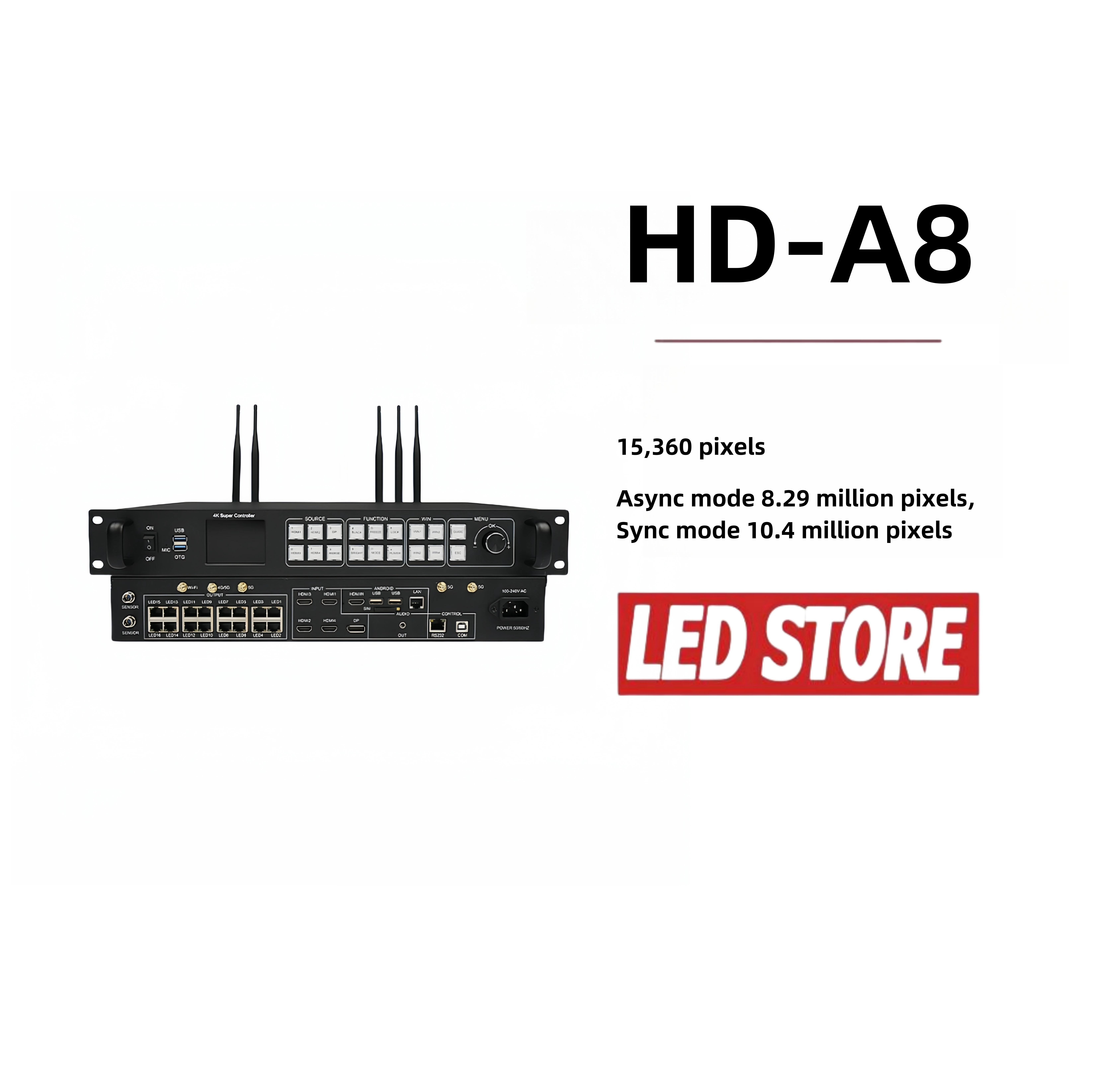 HUIDU HD-A8 4K Led display controller dual mode play box full color controller for