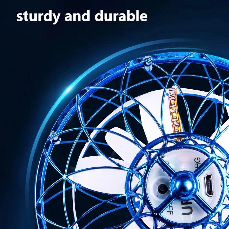 New Arrival Free Turn Automatic Return Flying ufo Ball With LED Light Ground Gyro Mode ufo Ball Toys for Kids