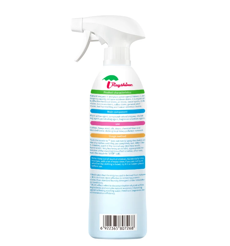 800 ml Removal Stain Washing Up Liquid Spray Collar Cuff Cleaner