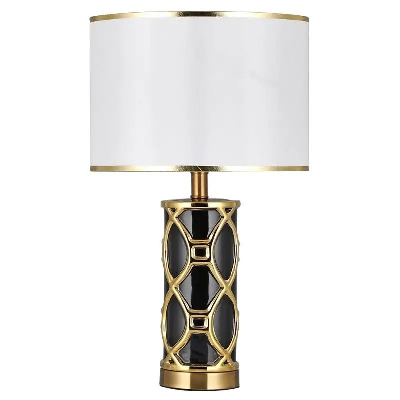 Modern Simple Ceramic Fashion Bedside Black Table Light LED Lighting Home Decorative Desk Lamp E27