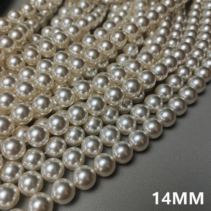 Loose beads glass pearl electroplating handmade DIY jewelry beaded semi-finished accessories loose beads straight hole