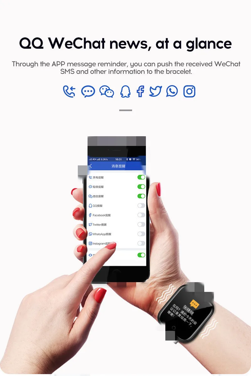 Smartwatch message notification Waterproof Smart Watch Phone Fitness Tracker GPS positioning Smartwatch with Unisex