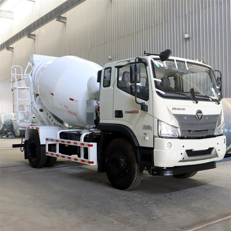 Concrete Mixing Tanks Shot Blasting Antirust Treatment Small Mobile Concrete Mixer truck