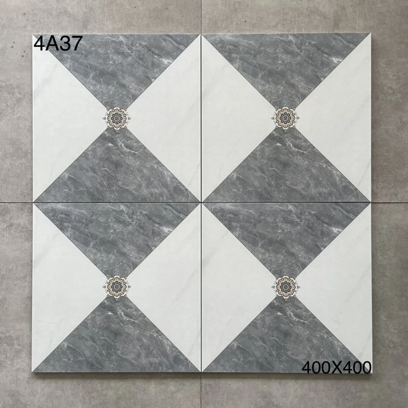 Anti-Slip Matt 400x400mm Small Floor Tiles for Interior for Balcony Kitchen Garage Home Bathroom Decoration