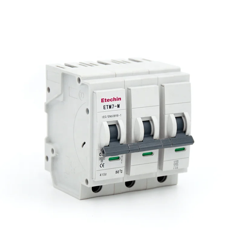 ETM7-M MCB 1 23 pole Mini Miniature circuit breaker 6KA Kema 6 10 16 63a plug in Circuit Protector factory Household 25A 32A 40a