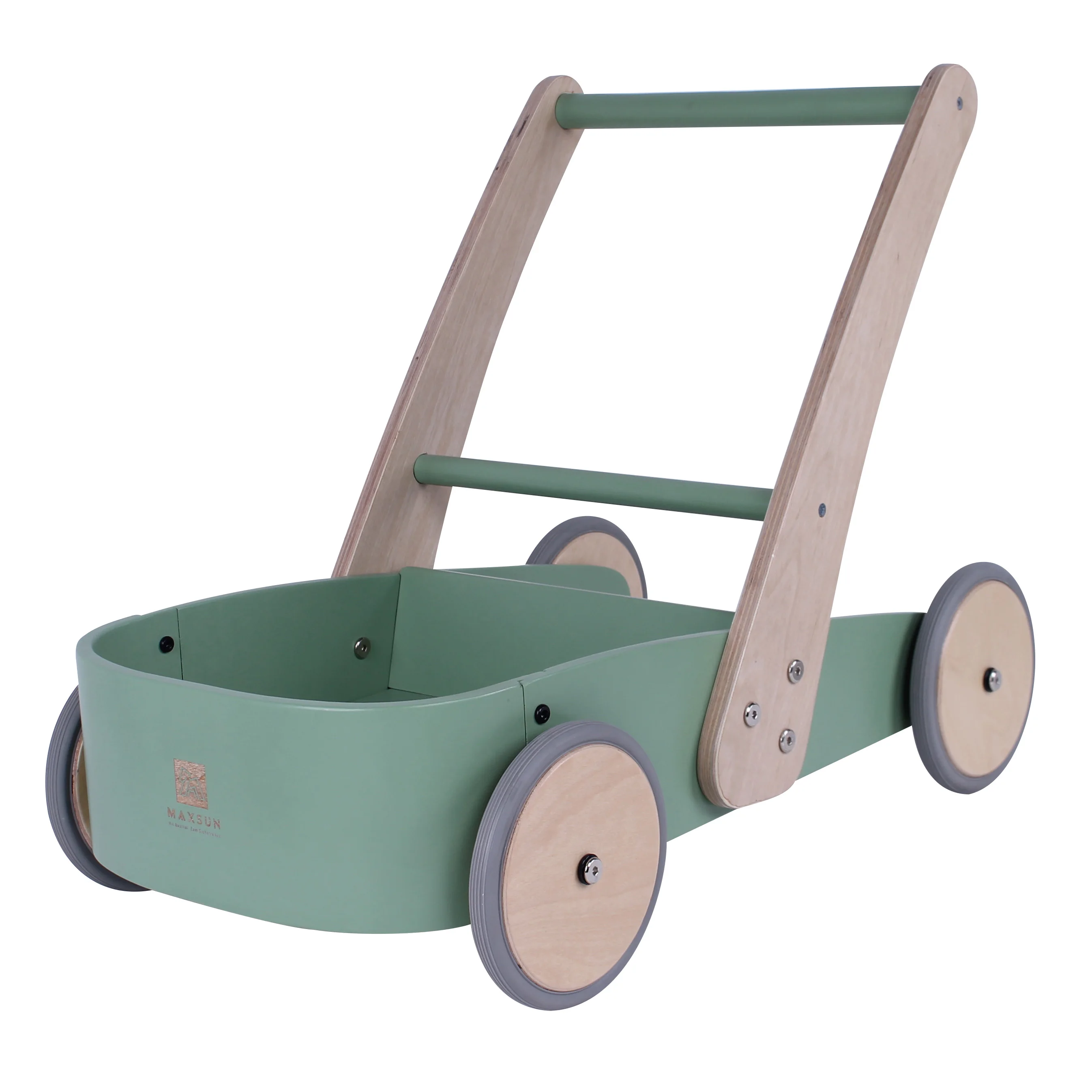 Wooden baby walker Dolls Pram pushing and pulling toys