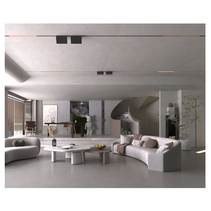 1500x750 Pure Grey Color Micro Cement Porcelain Glazed Wabi Sabi Matte Gray Ceramic Tile