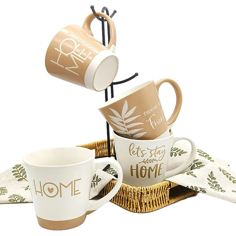 Korean floral ceramic mug custom logo with gift couple cup customized color Isolation printing coffee mug stoneware tea Cup
