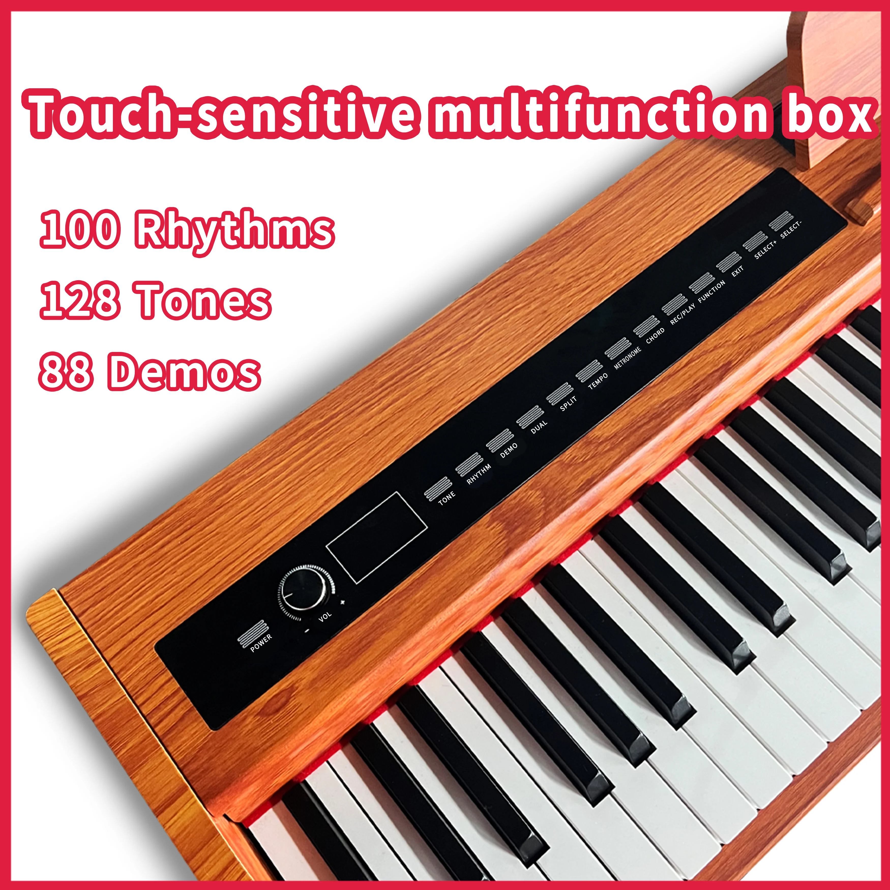 KIMFBAY Keyboard Piano Digital 88 Key Piano Electronic Portable Piano Keyboard