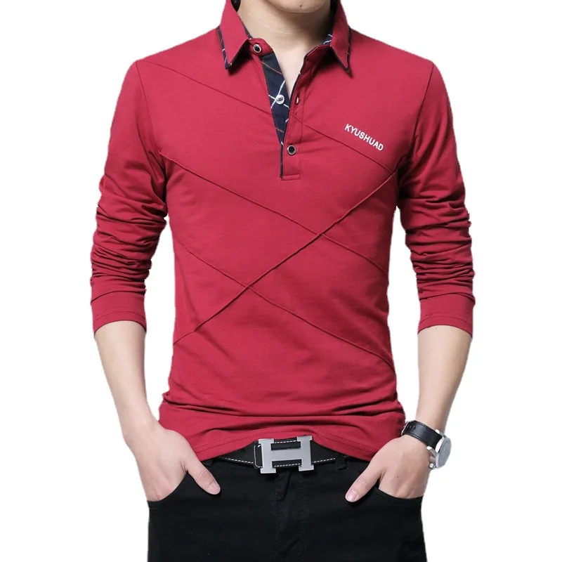 OEM factory best price High Quality Custom Wholesale Men Clothing Bulk Plain Long Sleeve T Shirt Mens Polo Shirts