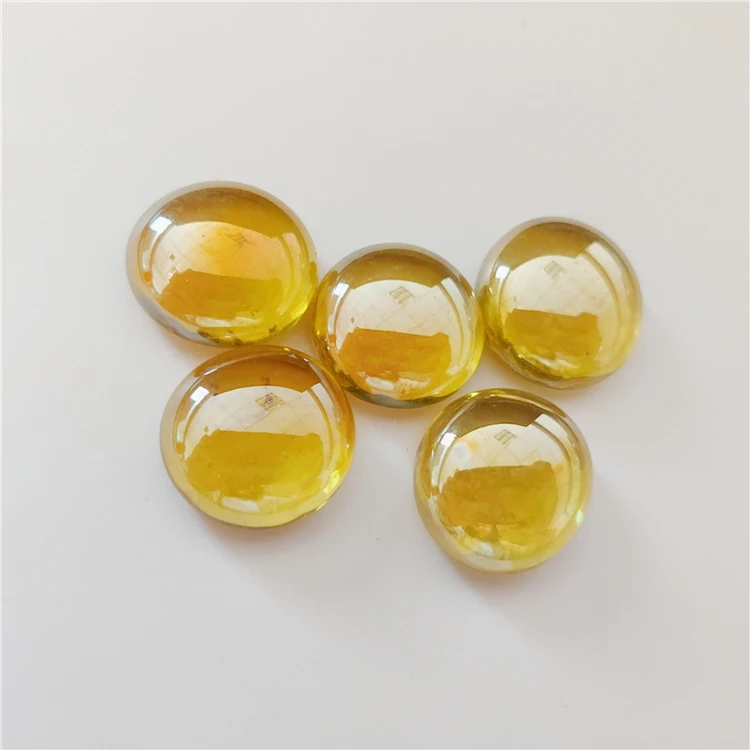 
wholesale colored glass stone zero-water absorption beach blue pebble decoration glass beads 