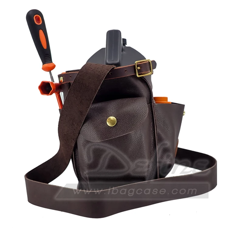 Custom Leather Chainsaw Bar Oil Tool Tote Carry Bag Chainsaw Accessory Tool Bag