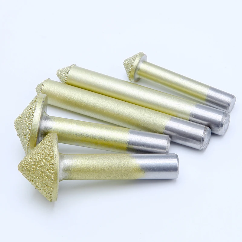 HUHAO stone engraving cutter mushroom type marble milling cutter cnc granite router bit jade engraving bit with coated