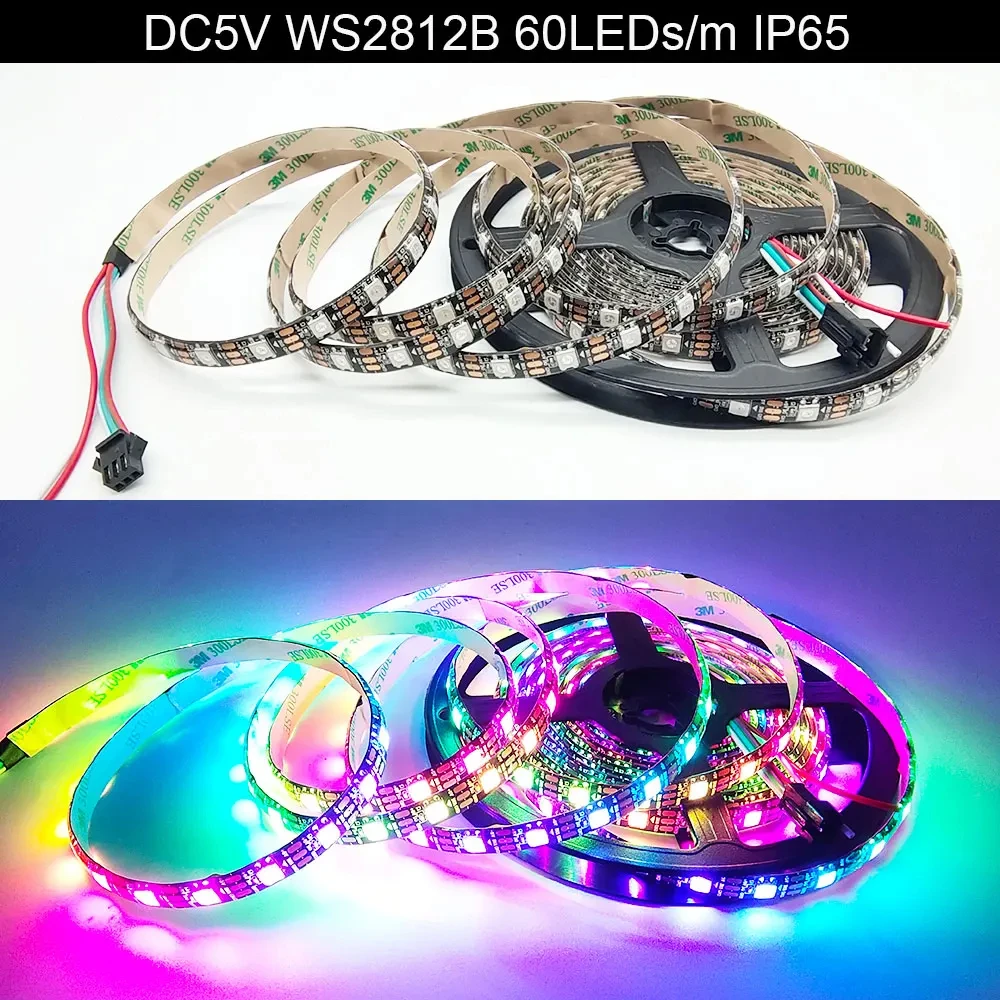WS2812 RGB Addressable and Programmable LED Strip Light for DIY Projects