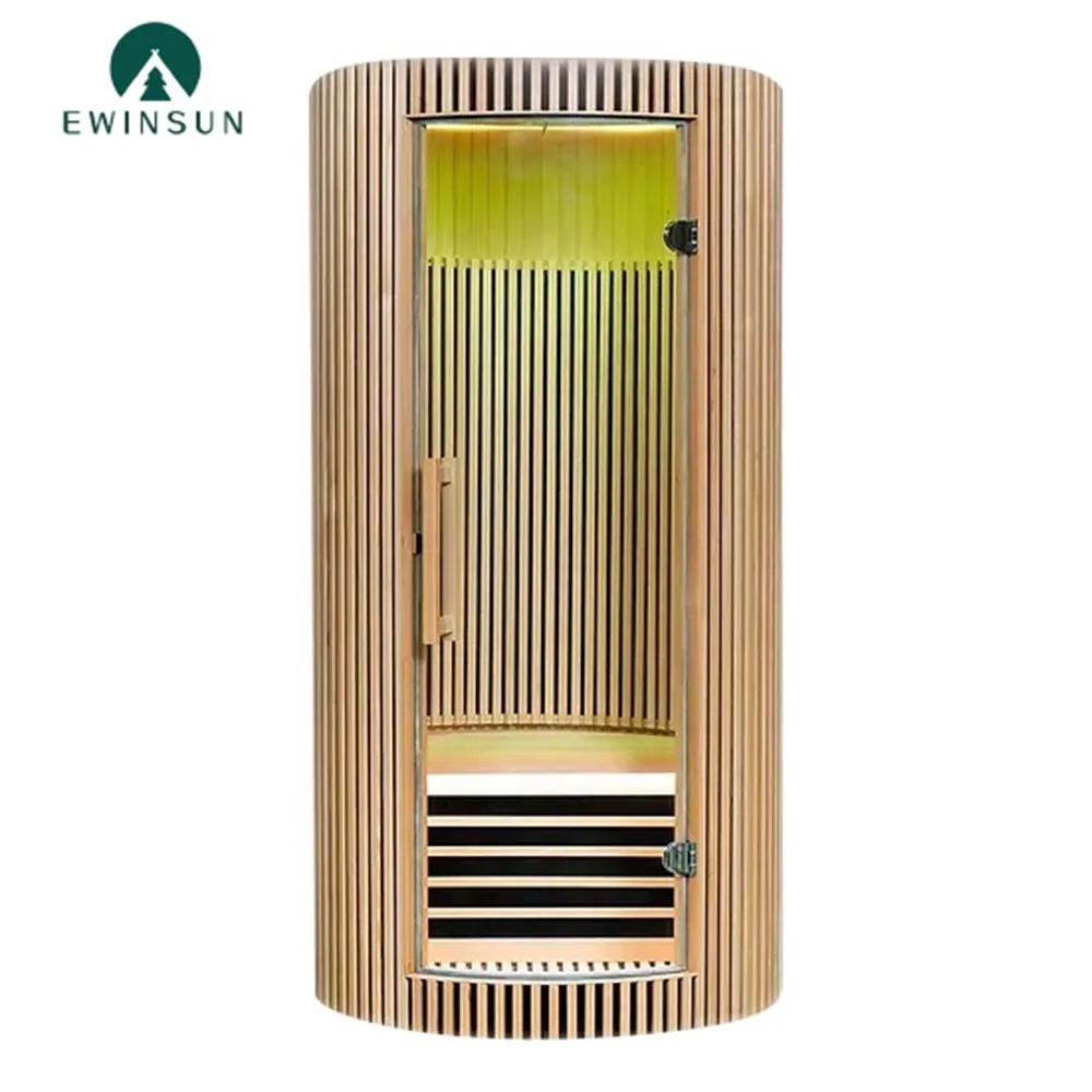 Ewinsun Indoor 1 Person Use Infrared Sauna Tent With Touch Control Panel Indoor Barrel Sauna