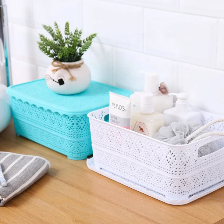 Home Baby Clothes Small Storage Basket with lid