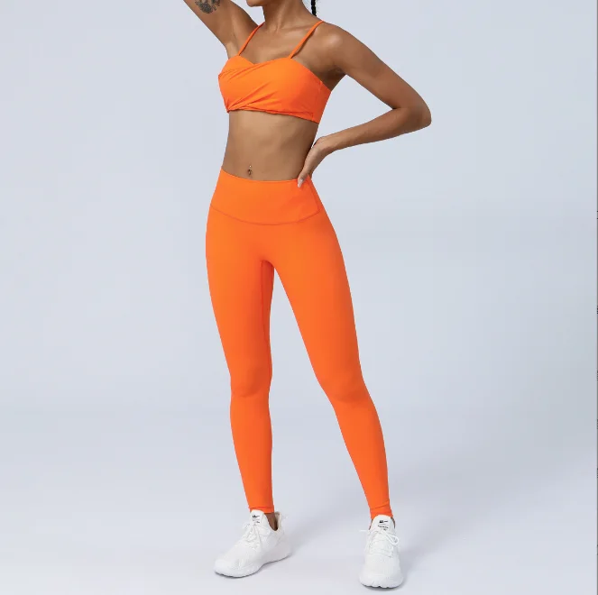 S-XXL 2 Piece yoga fitness wear sexy Sport Bra High Waist No Camel Toe Yoga Leggings Gym Clothes Set Tracksuit