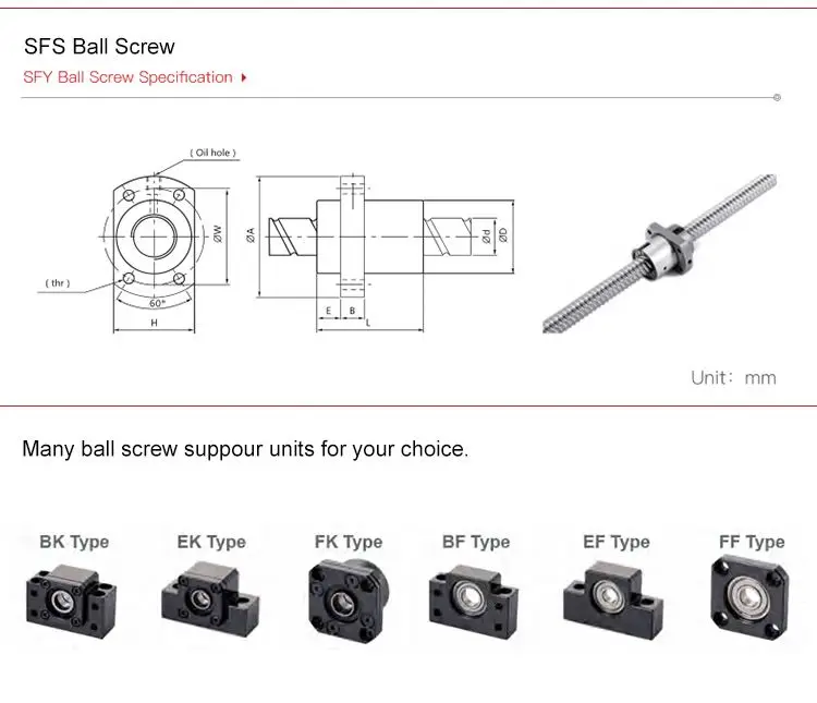 High speed ball screw linear actuator with cnc server