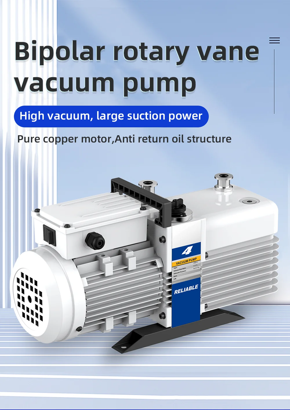 VRD-8 220V 400W 8m3/h 0.5Pa Industrial CNC single and double stage VSV/VRD electric laboratory Air Pump for milking machines