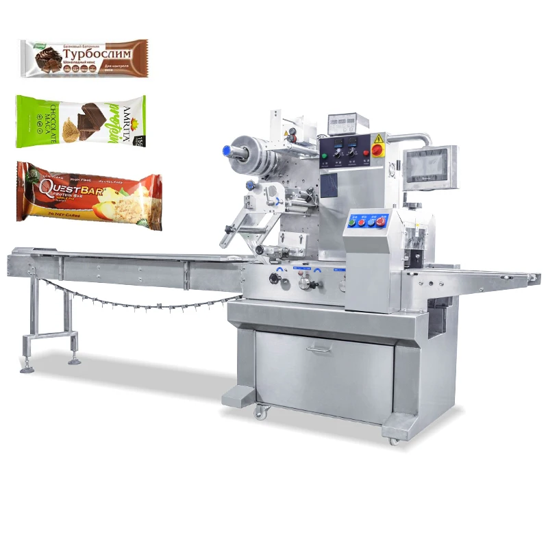High speed foods Automatic Protein Bars small chocolate candy Packing Machine