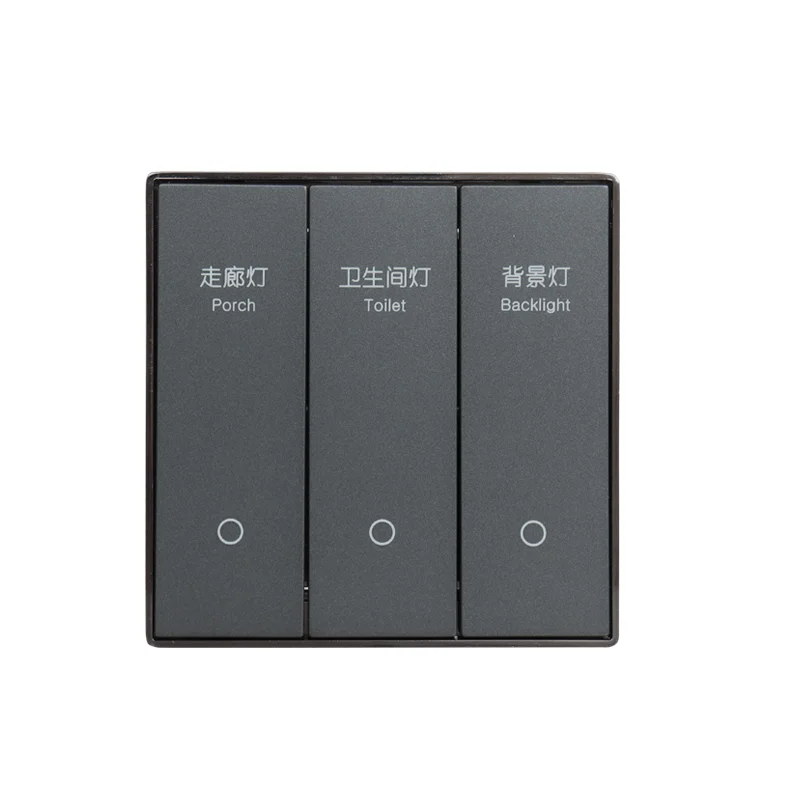 Tuya New Smart home D5 ZigBee 3 gang large panel  switch EU Standard