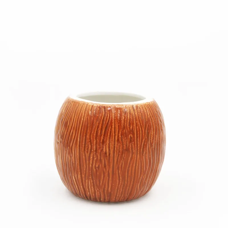 Ceramic Coconut cups Tiki mug bar wine glass wineware Totem coffee mugs wholesales