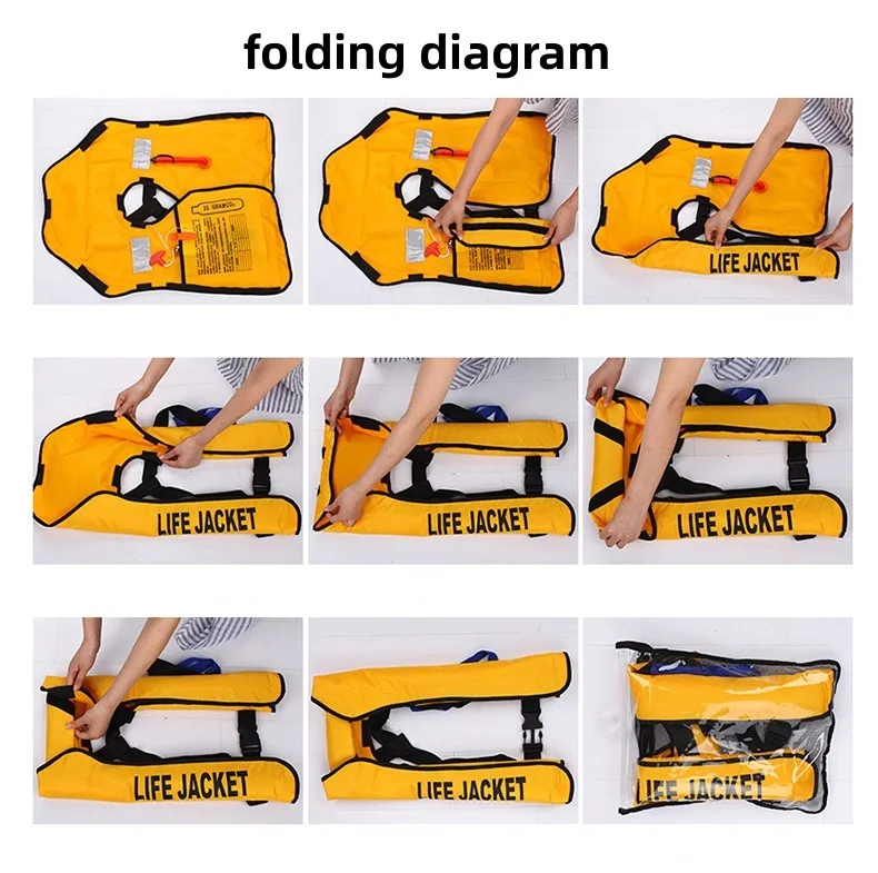 2024 CE solas marine red inflatable life jacket vest