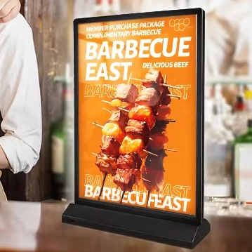Kejea LED display card stand high quality advertising promotion menu stand rechargeable light box