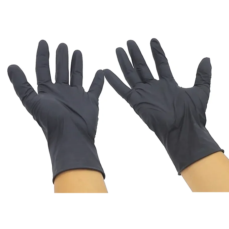 Black Nitrile Gloves Purism Factory Wholesale EN374  CE EN388 Industrial Grade Anti-Chemical  Safety Glove