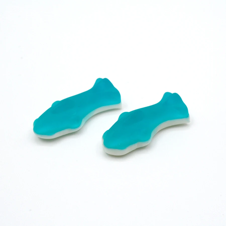 Fruity soft sweet blue whale gummy candy for kids