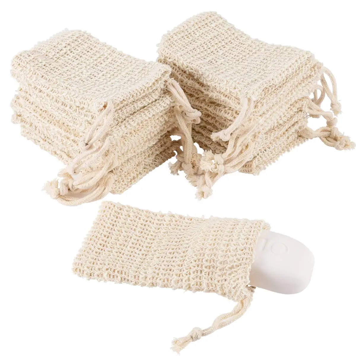Sisal Natural Net Soap Pouch Soap Exfoliating Bag Soap Saver