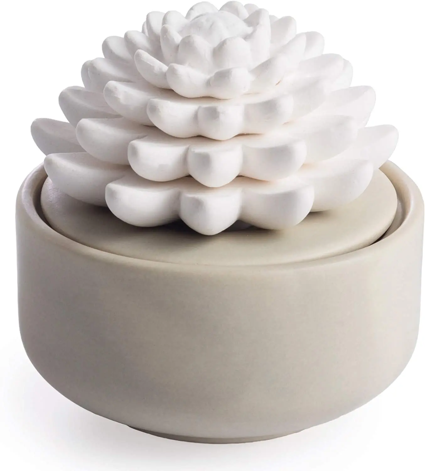 White Ceramic Essential  Oil Diffuser Non-Electric Porcelain Passive Flower Oil Diffusers