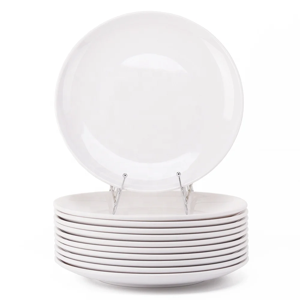 Best Sale White Western Style Melamine Plate Restaurant Home Dinner Round Plate
