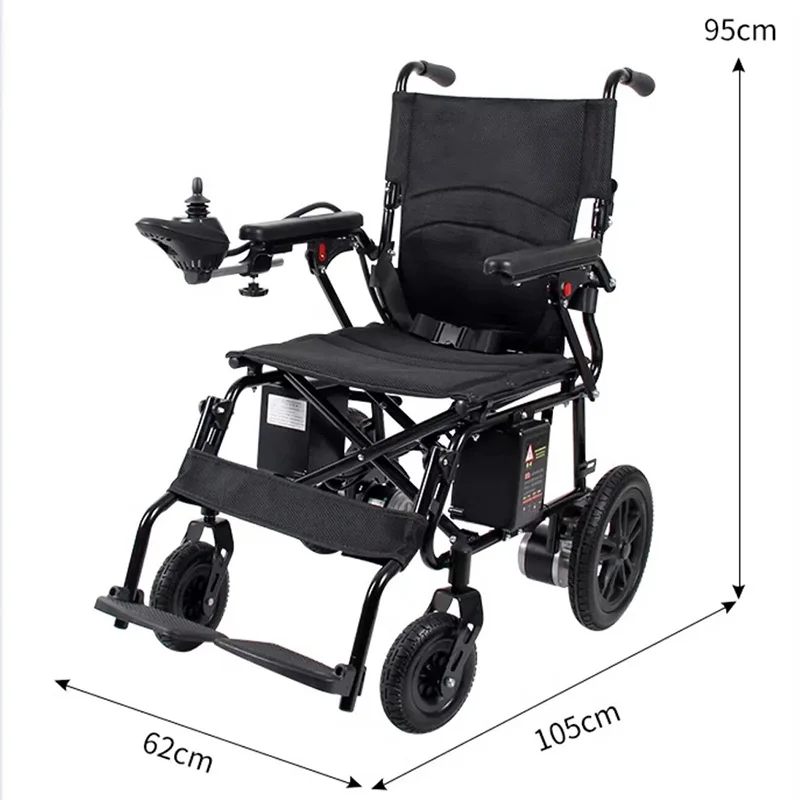 High strength electric wheelchair for disabled people 20 A 30-35km lightweight folding wheelchair for elderly people